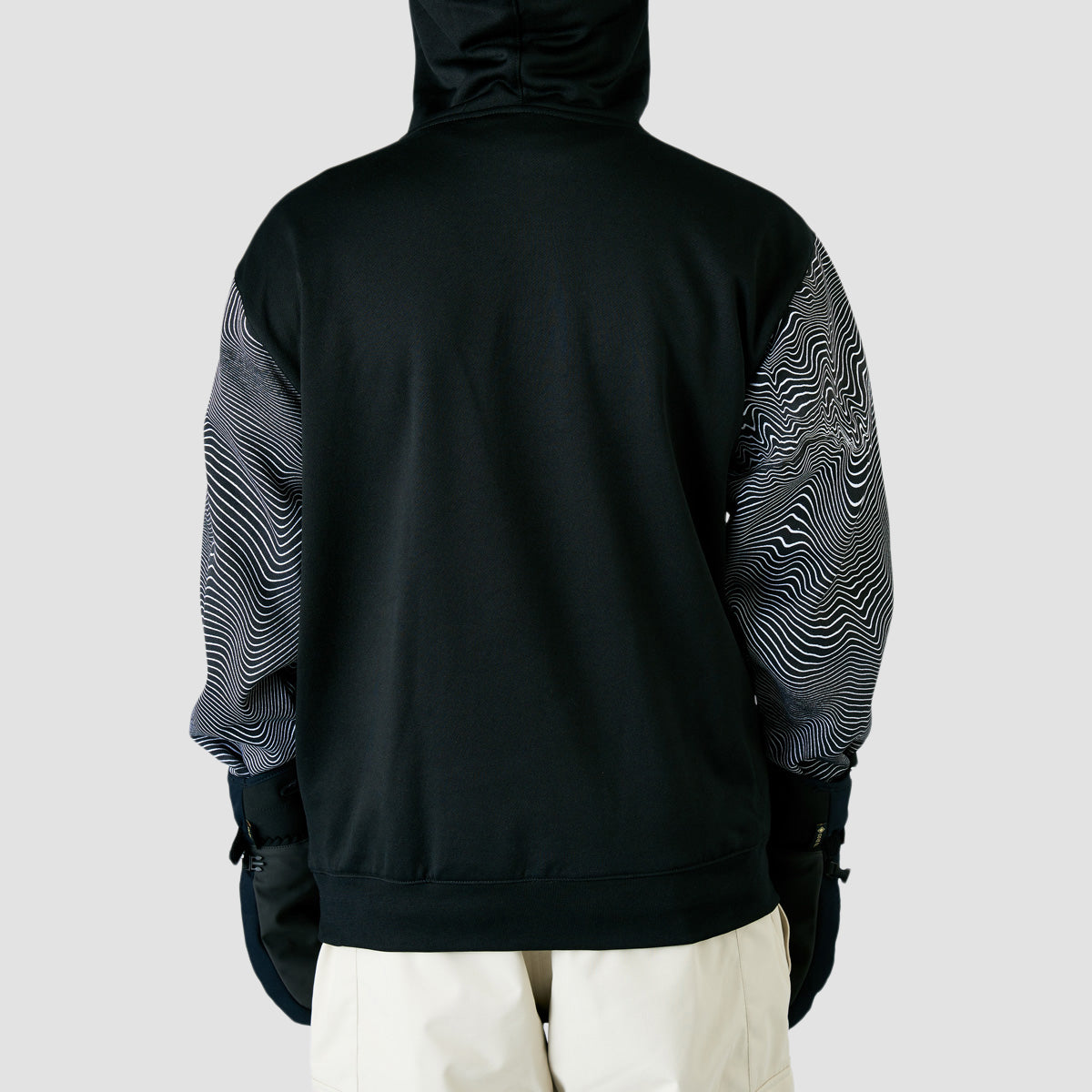 Volcom Hydro Riding Snow Pullover Hoodie Black Print