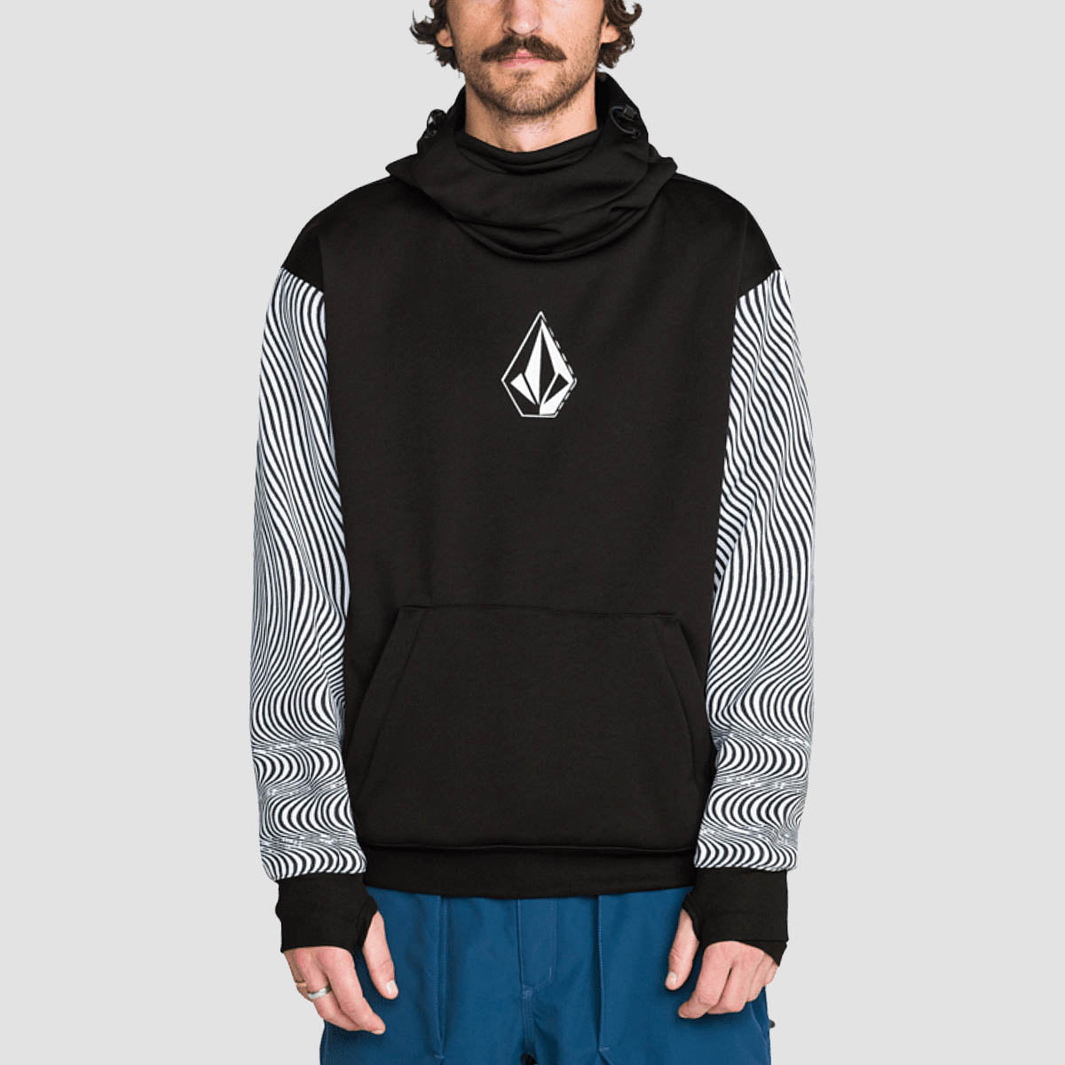 Volcom Hydro Riding Snow Pullover Hoodie Black/White