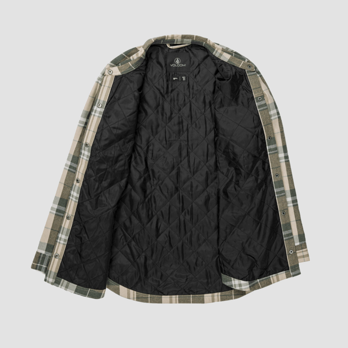 Volcom Ins Riding Flannel Jacket Sand - Womens