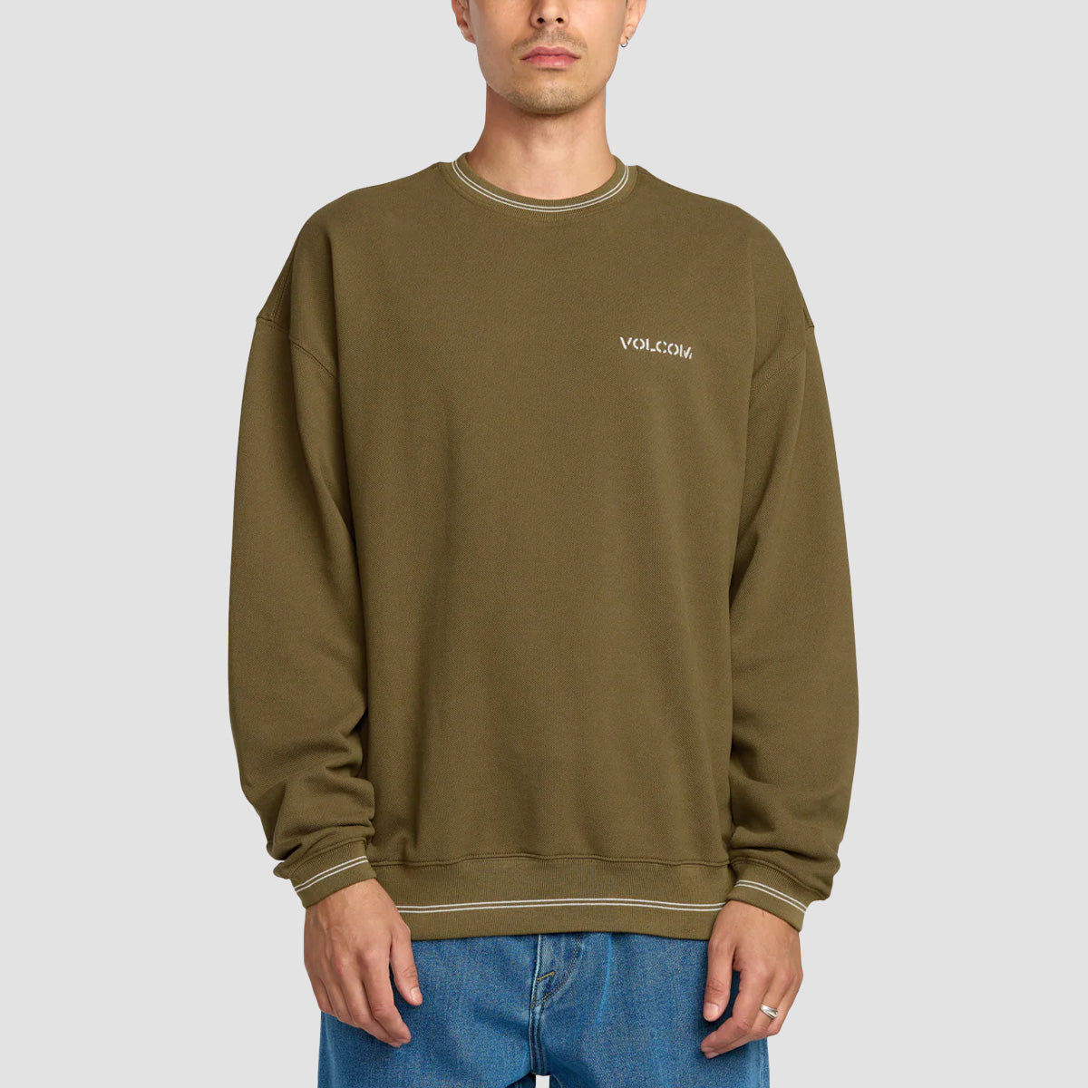 Volcom K Stone Crew Sweatshirt Sage Leaf