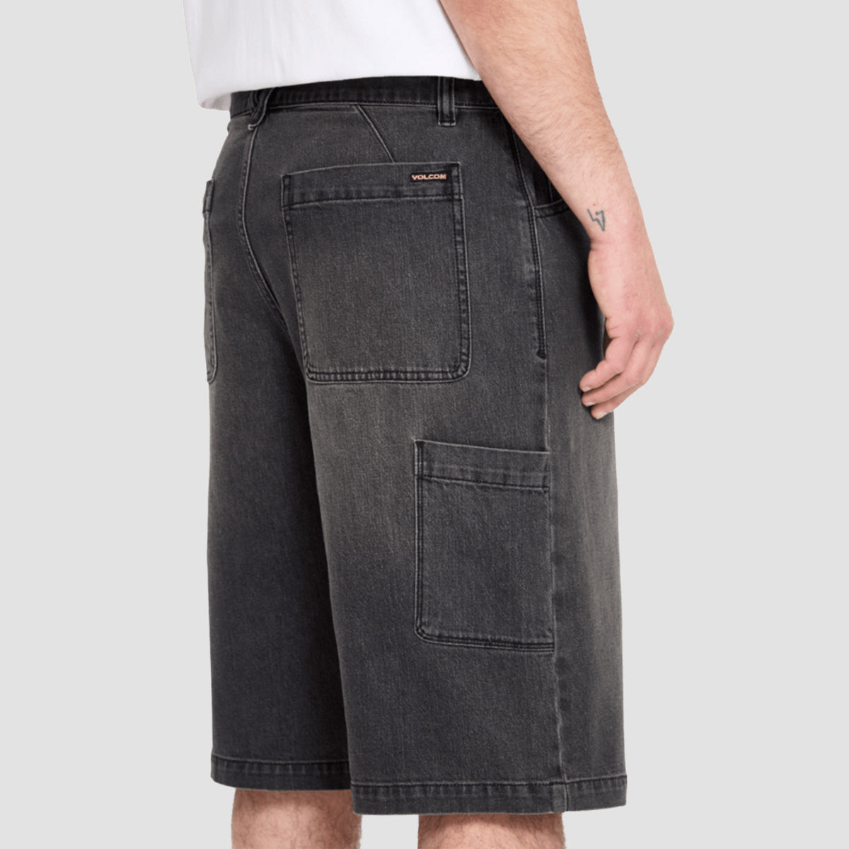 Volcom Kraftsman II 24" Denim Shorts Black Grey