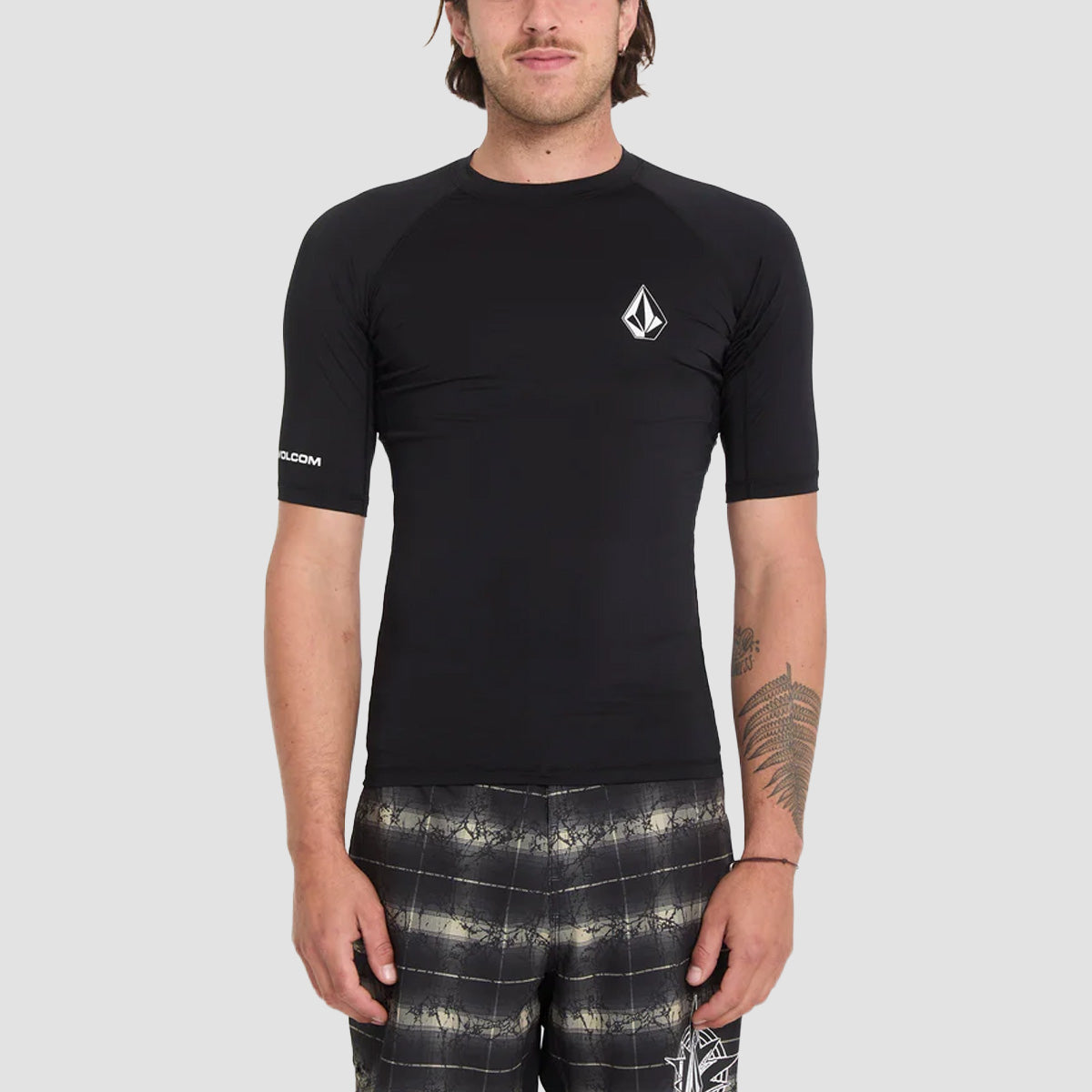 Volcom Lido Solid Short Sleeve Rashguard Black