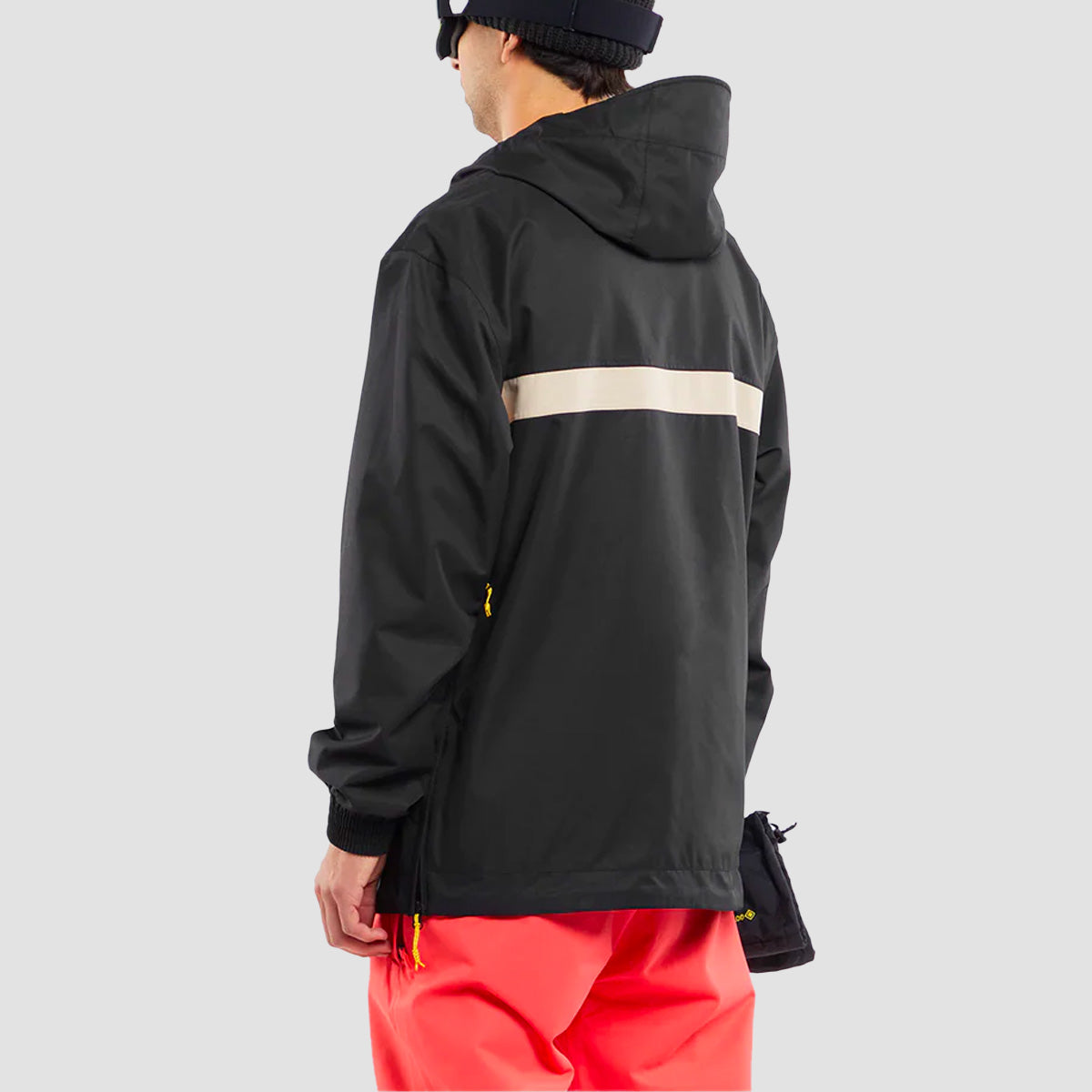 スノーボード MENS LONGO PULLOVER JACKET - BLACK Longo jacket
