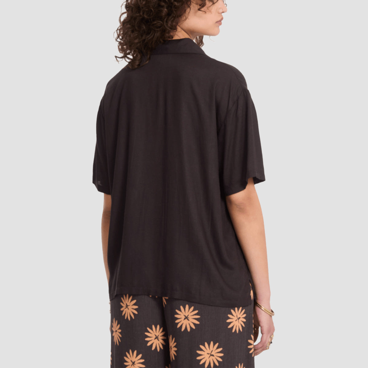 Volcom Midnite Ramble Shirt Vintage Black - Womens