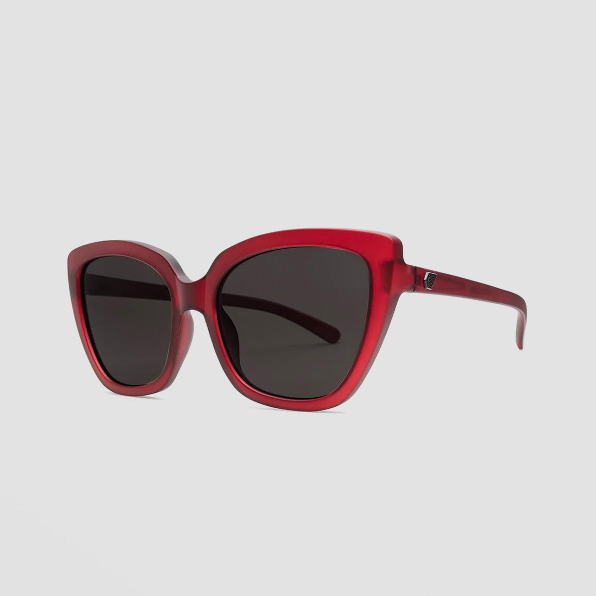 Volcom Milli Sunglasses Matte Trans Pomagranate/Grey - Womens