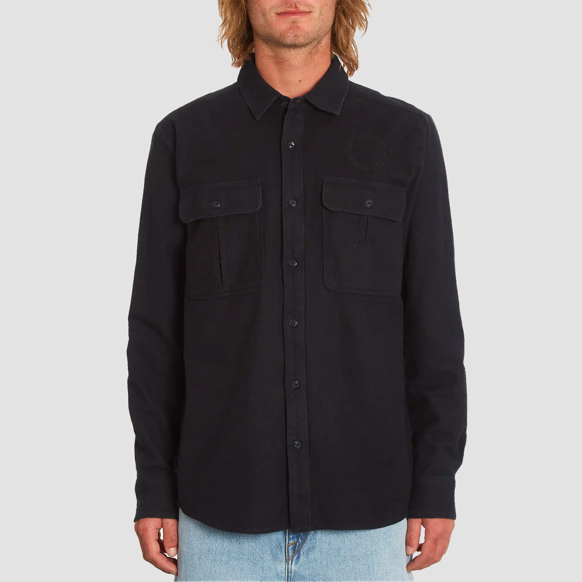 Volcom Minneret Flannel Longsleeve Shirt Black
