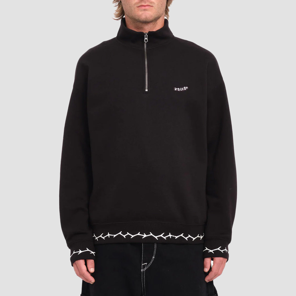 Volcom Mocklov 1/4 Zip Sweatshirt Black