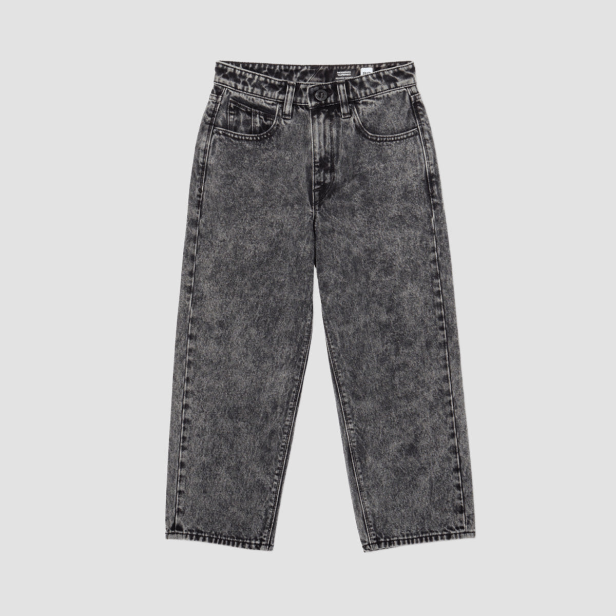 Volcom Modown Tapered Relaxed Fit Jeans Light Acid Black - Kids