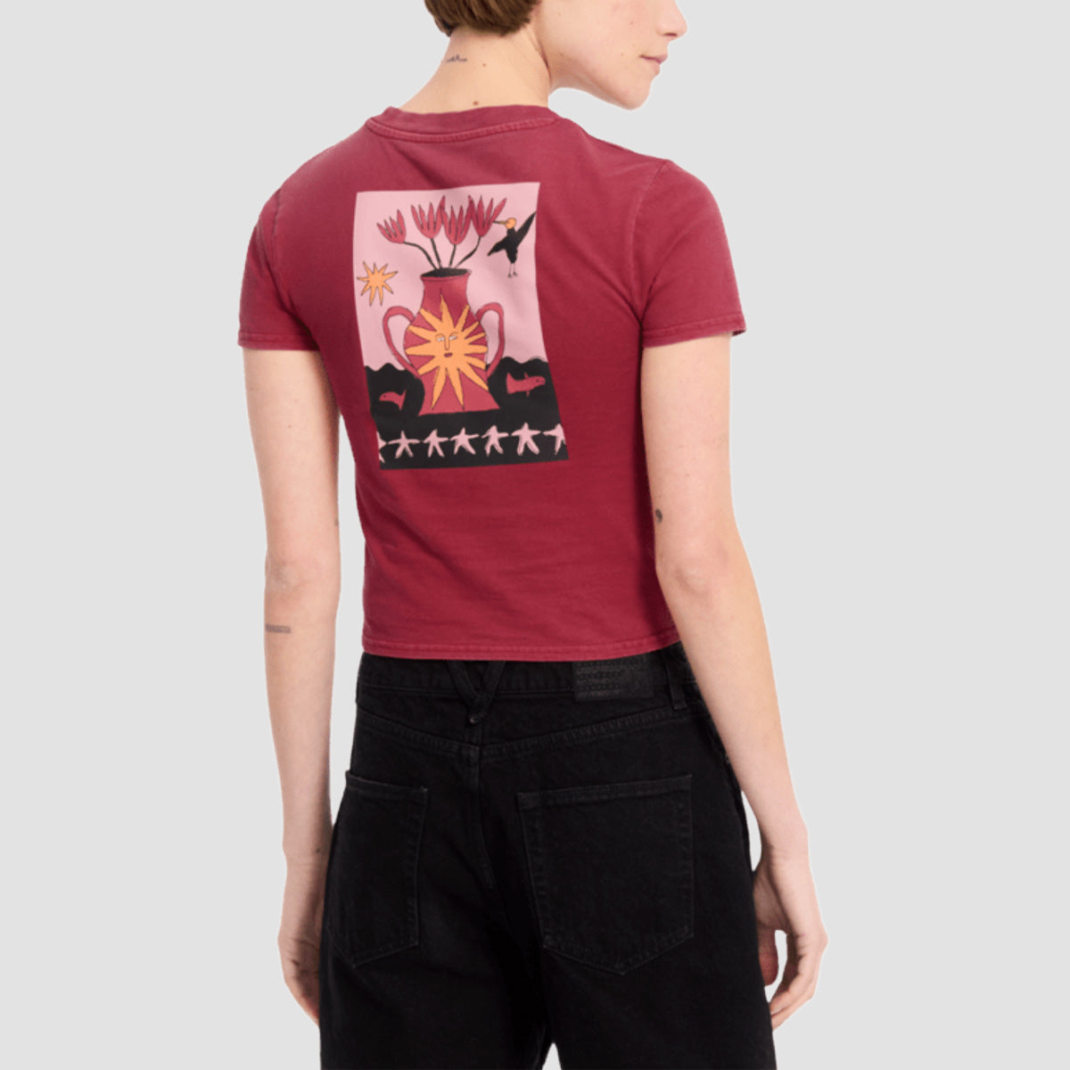 Volcom Moove On T-Shirt Deep Red - Womens