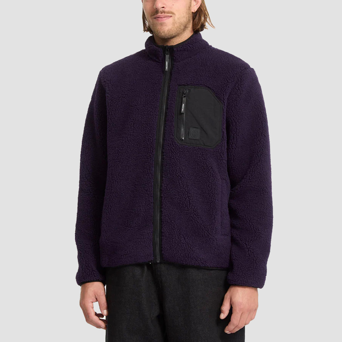 Volcom Muzzer Fuzzar Zip Fleece Dark Purple