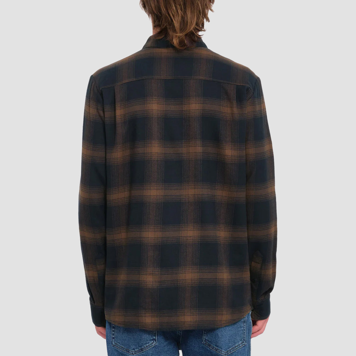 Volcom Netastone Flannel Longsleeve Shirt Dark Earth