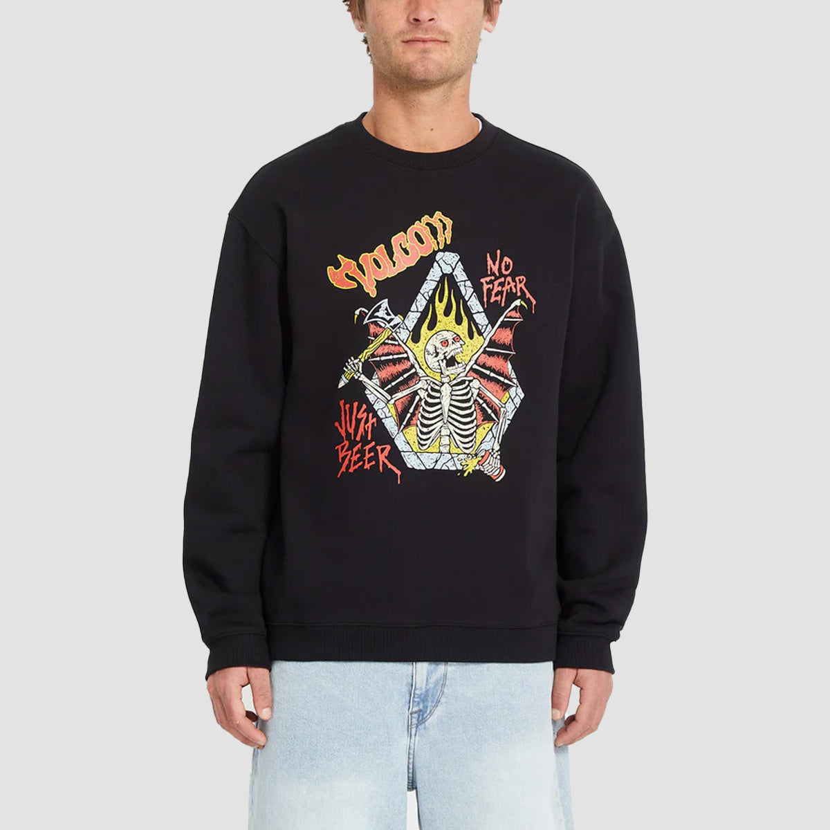 Volcom Noder Crew Sweatshirt Black
