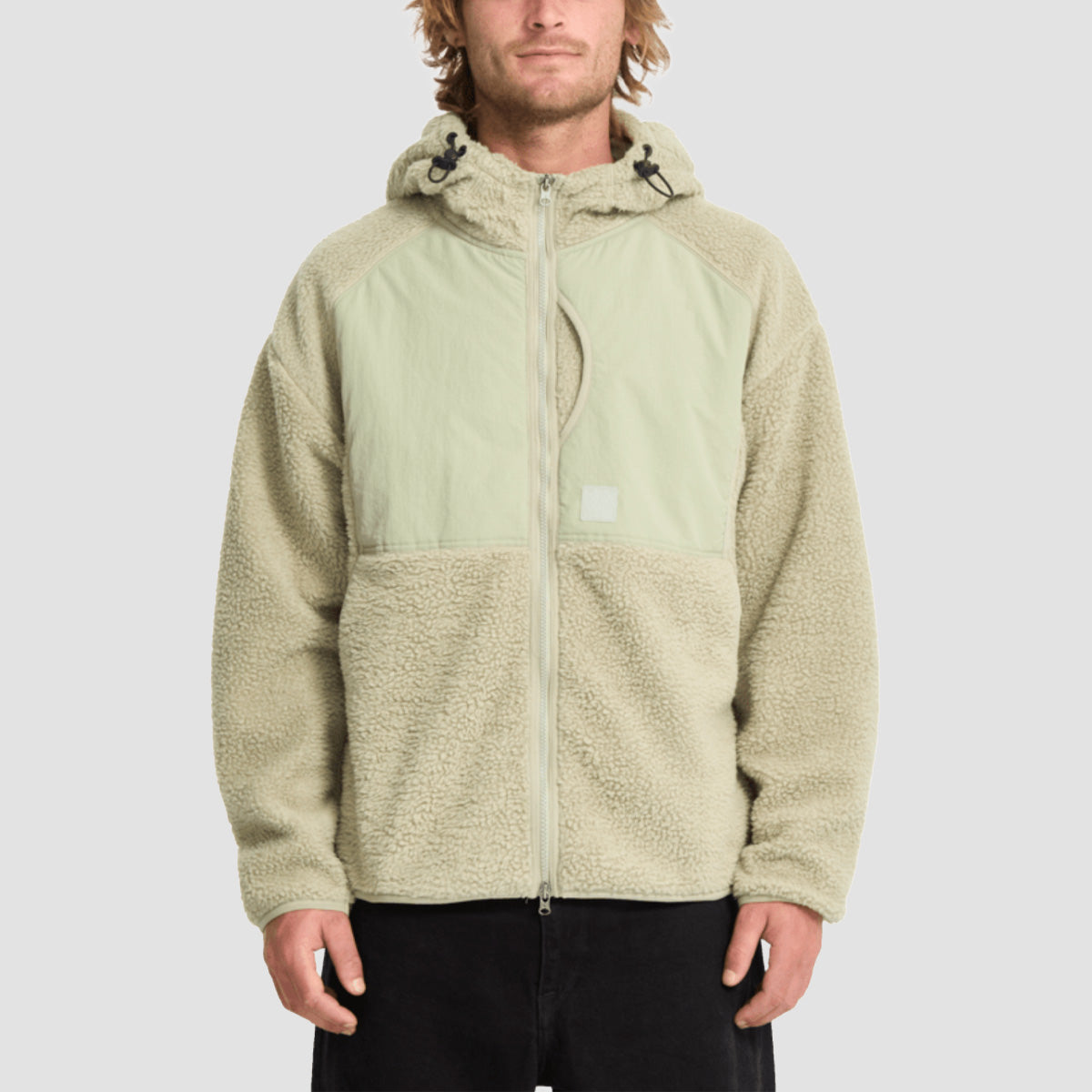 Volcom Nomaa Sherpa Zip Hoodie Green Tea