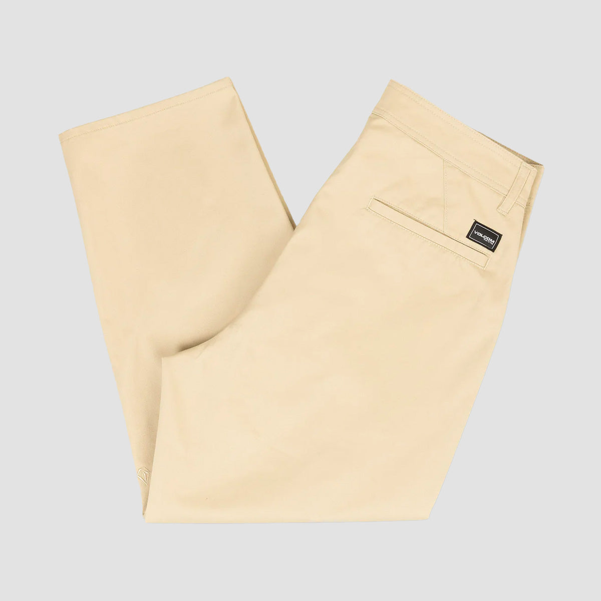 Volcom Pleated Loose Tapered Chino Pants Almond