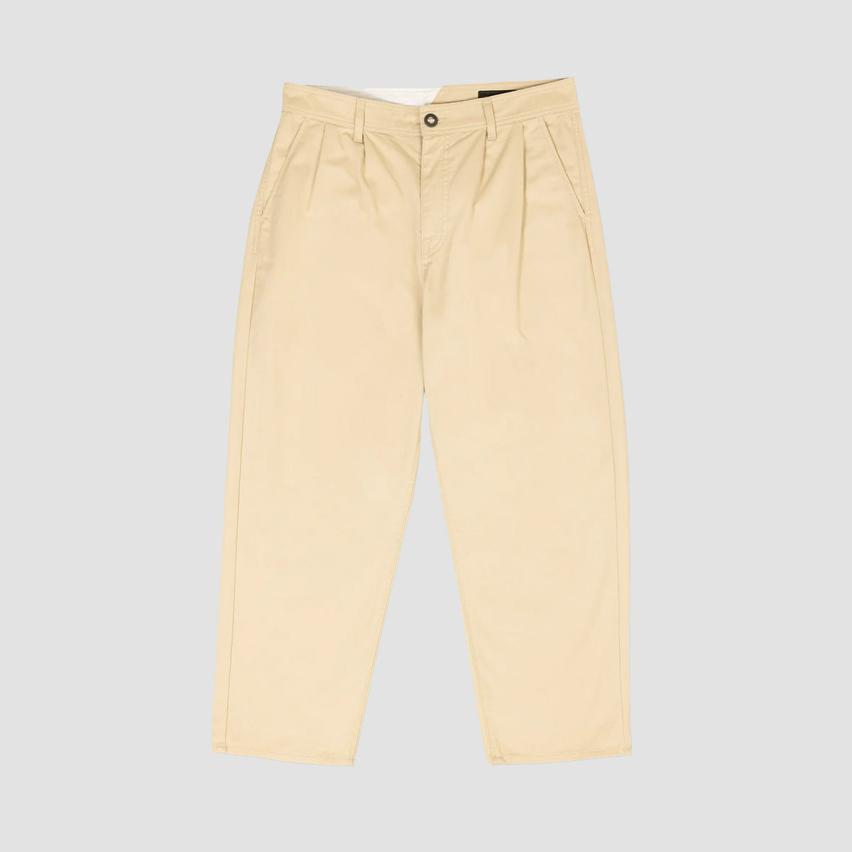 Volcom Pleated Loose Tapered Chino Pants Almond