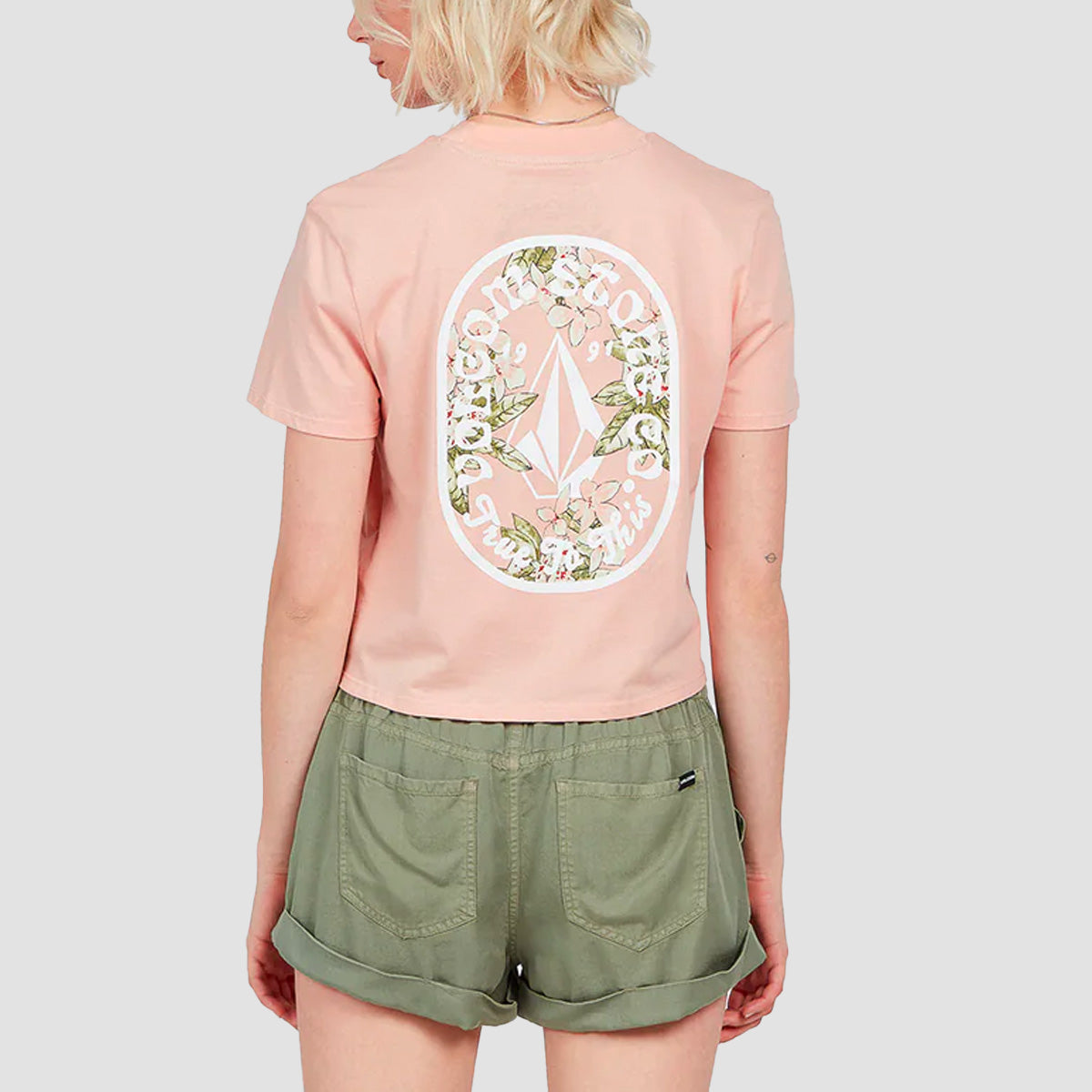 Volcom Pocket Dial T-Shirt Hazey Pink - Womens