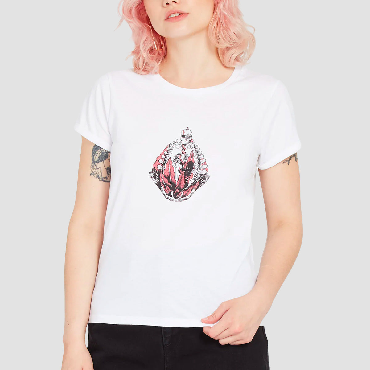 Volcom Radical Daze T-Shirt White - Womens