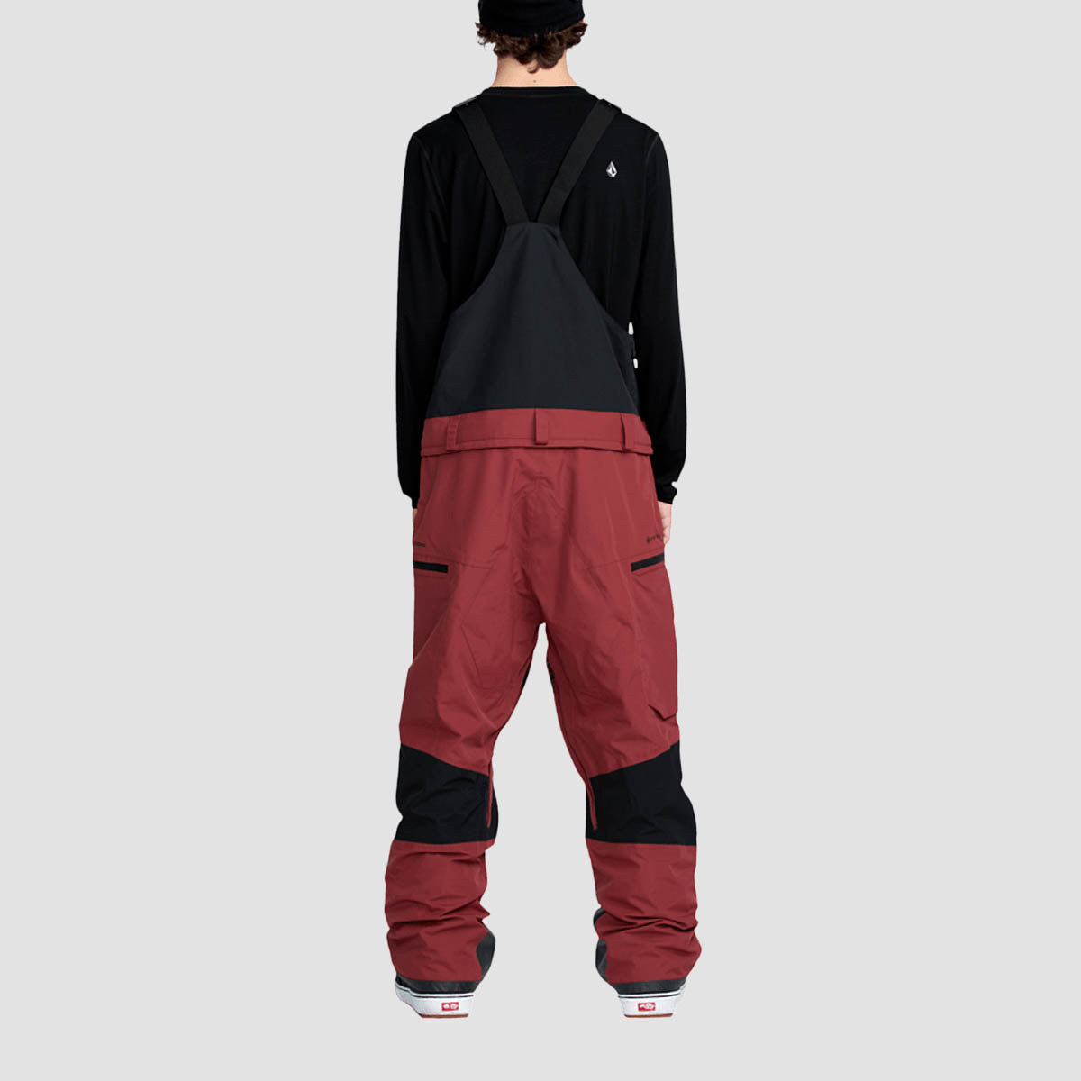 Volcom Rain Gore-Tex Snow Bib Overall Pants Burnt Red