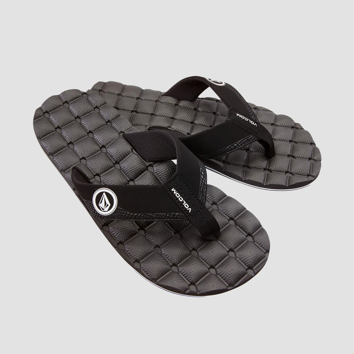 Volcom Recliner Sandals Black White