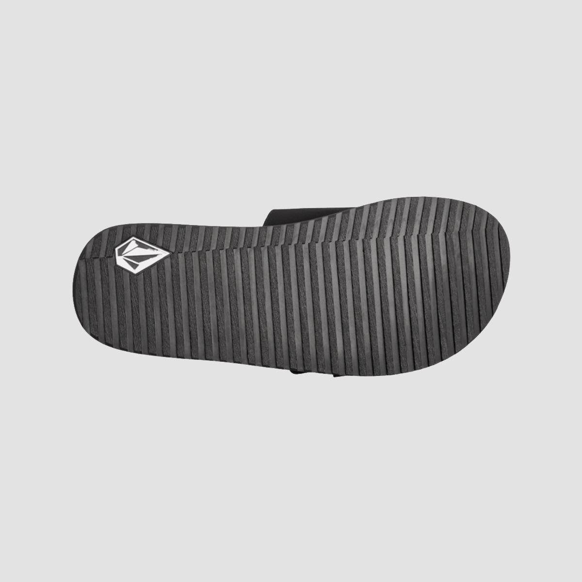 Volcom Recliner Slide Sandals Black White