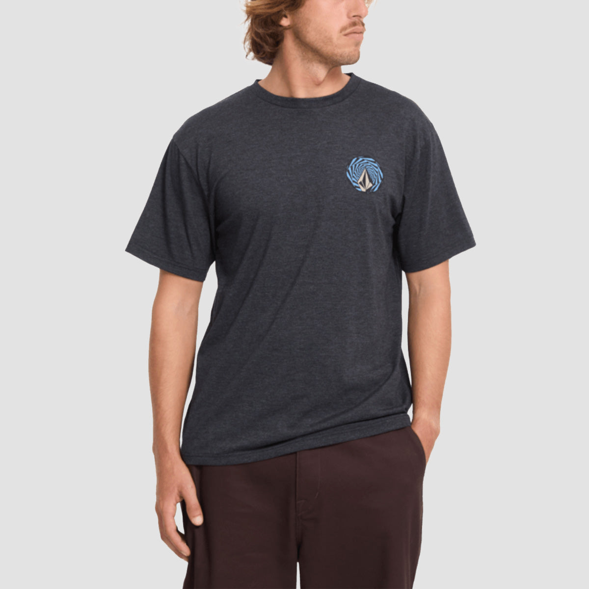 Volcom Ringstone Hth T-Shirt Heather Black