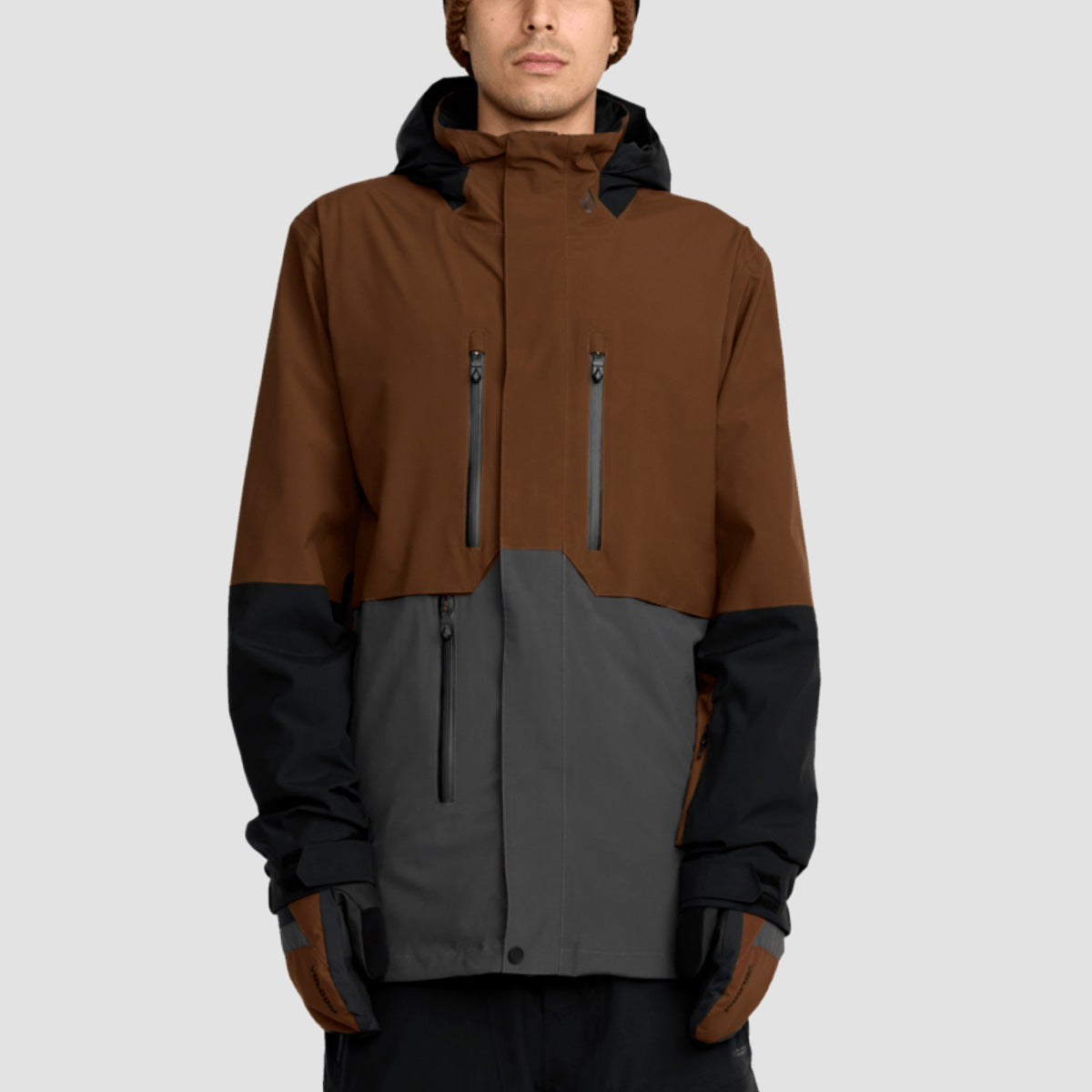 Volcom RNGE Stretch 30K Snow Jacket Brown
