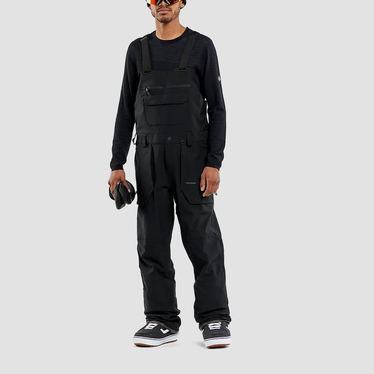 Volcom Roan Bib Overall 15K Snow Pants Black