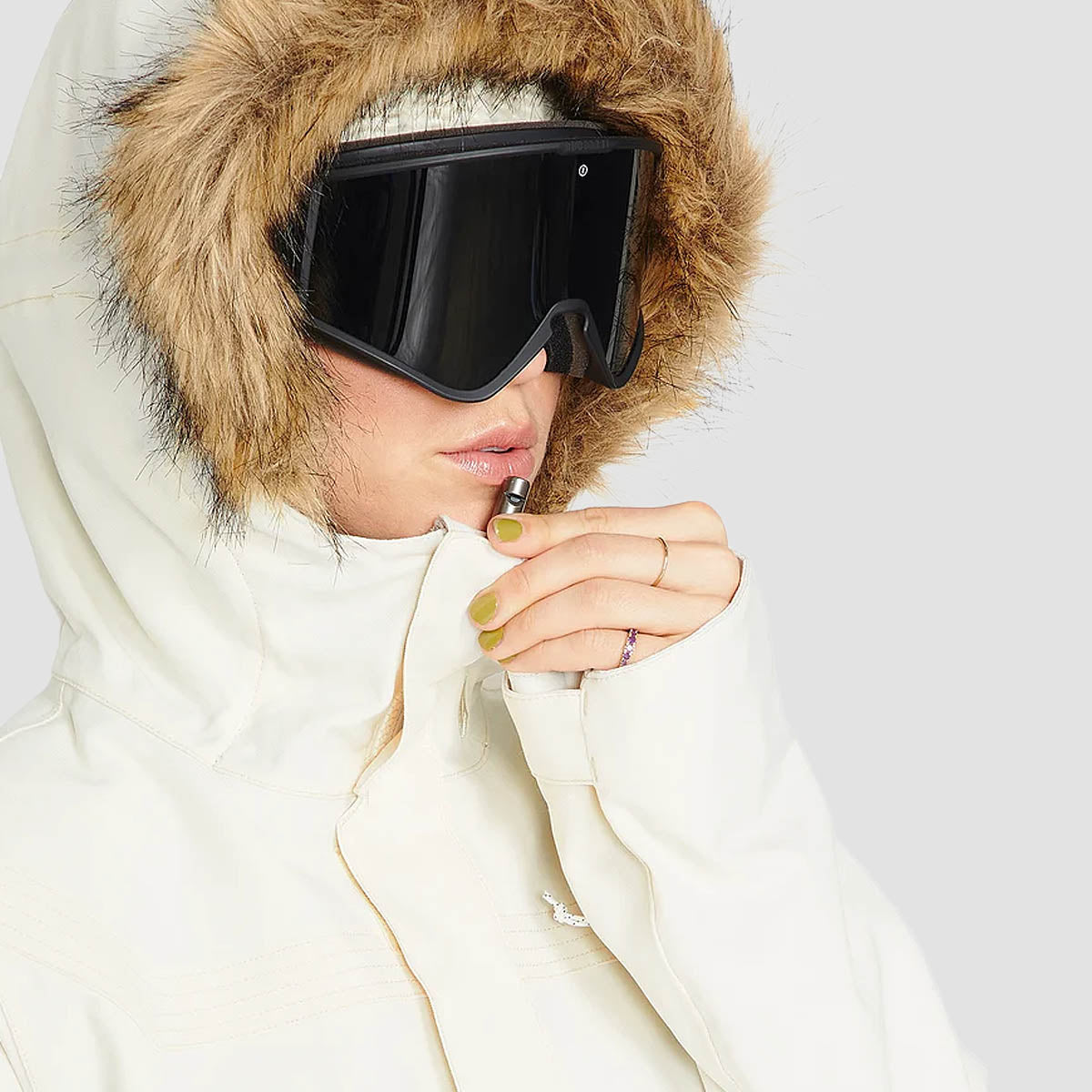 Volcom Shadow Ins 15K Snow Jacket Off White - Womens