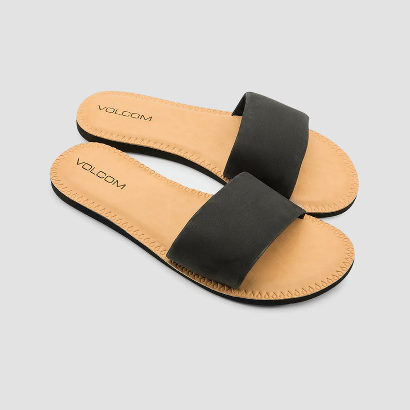 Volcom Simple Slide Sandals Black - Womens