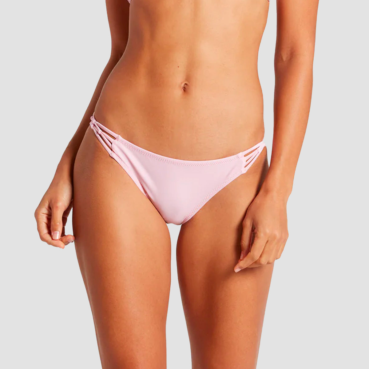Volcom Simply Solid Full Bikini Bottom Blush Pink - Womens