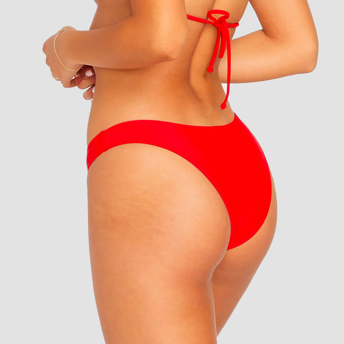 Volcom Simply Solid V Bikini Bottom Candy Apple - Womens