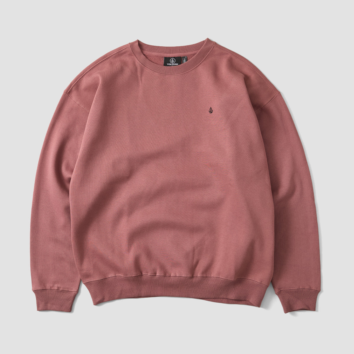 Volcom Single Stone Crew Sweatshirt Bordeaux Brown