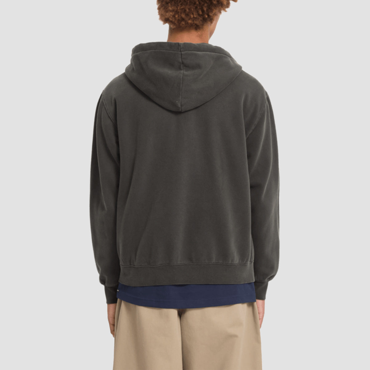 Volcom Single Stone Pw Zip Hoodie Rinsed Black