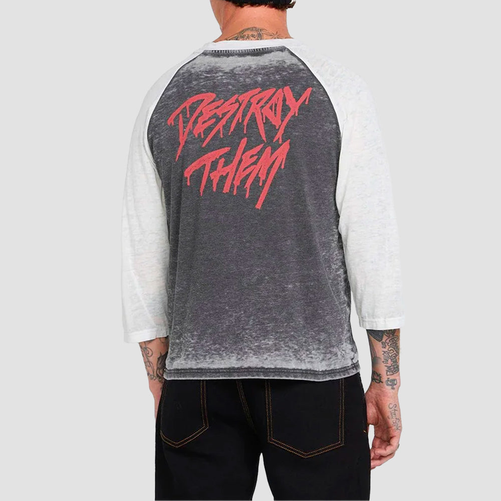 Volcom Raglan Volcom Skate Vitals Collin P Raglan T-Shirt Black