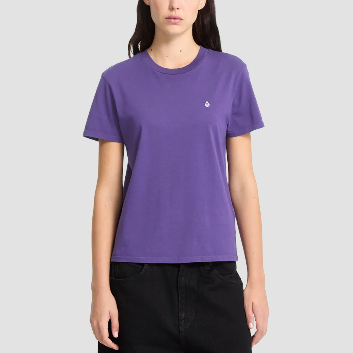 Volcom Solid Stone Emb T-Shirt Acai - Womens