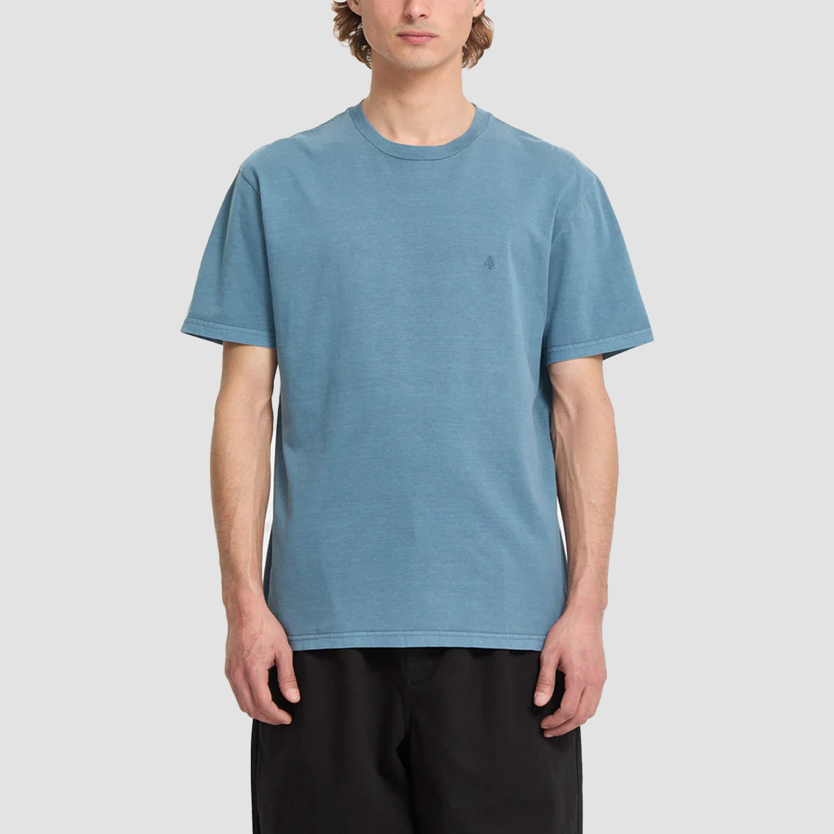 Volcom Solid Stone Emb T-Shirt Blue Wash