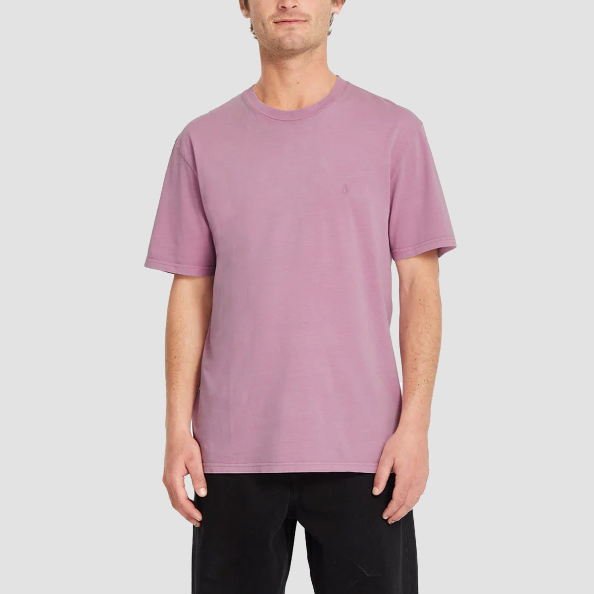 Volcom Solid Stone Embroidery T-Shirt Steel Purple