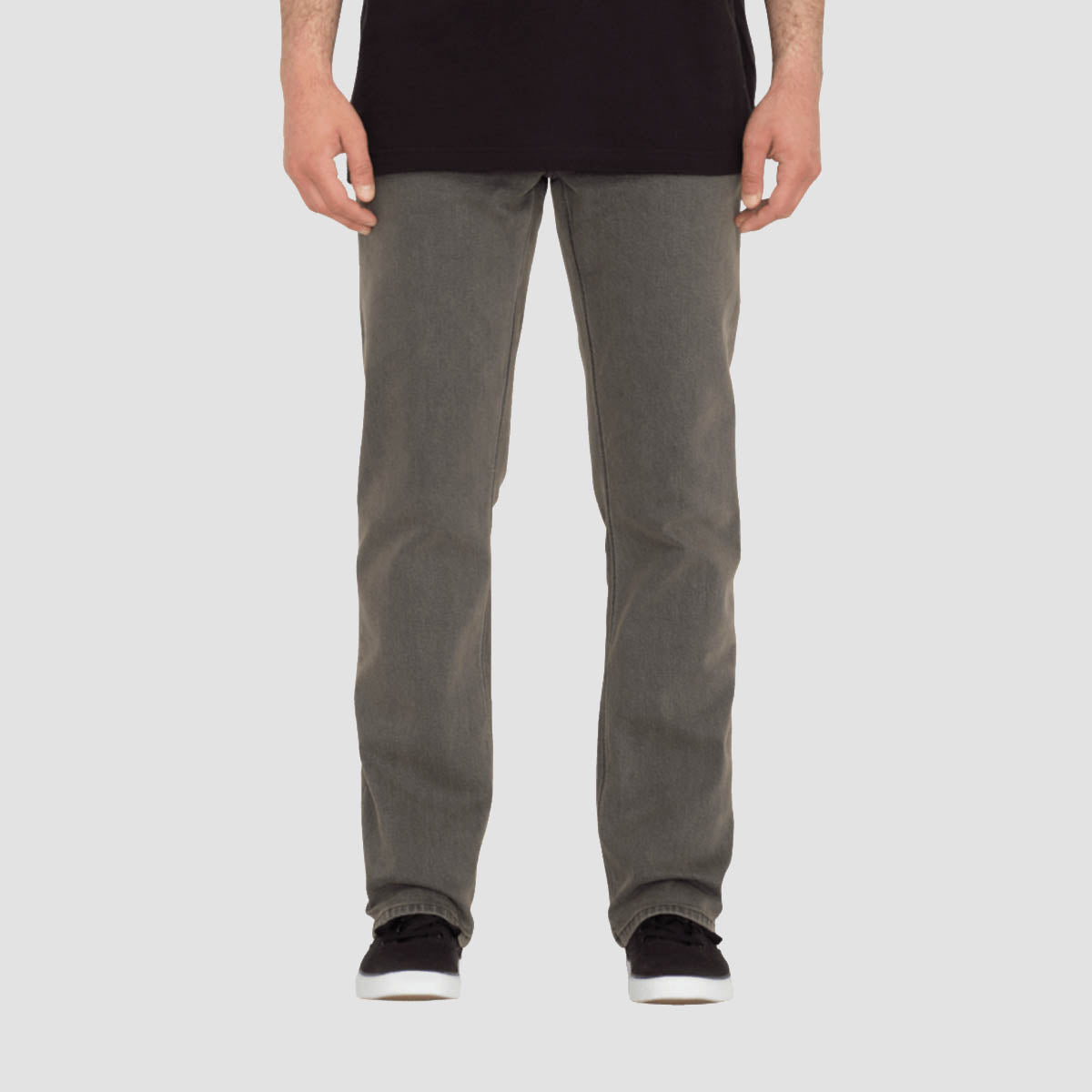 Volcom Solver Modern Straight Fit Jeans Black Ozone