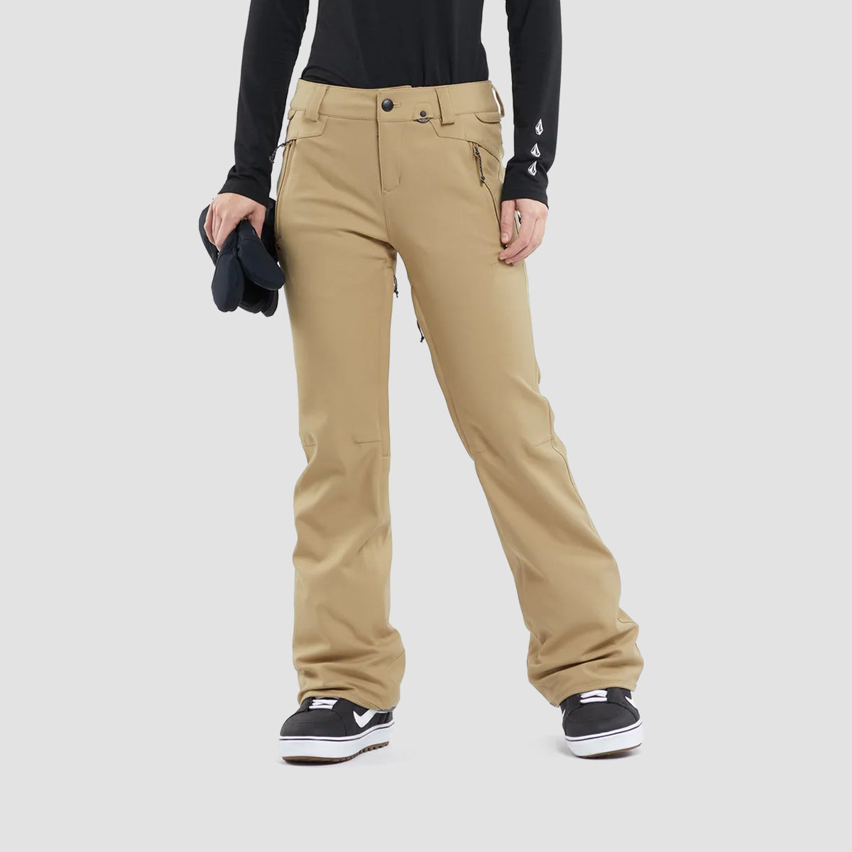 Volcom Species Stretch Snow Pants Dark Khaki - Womens