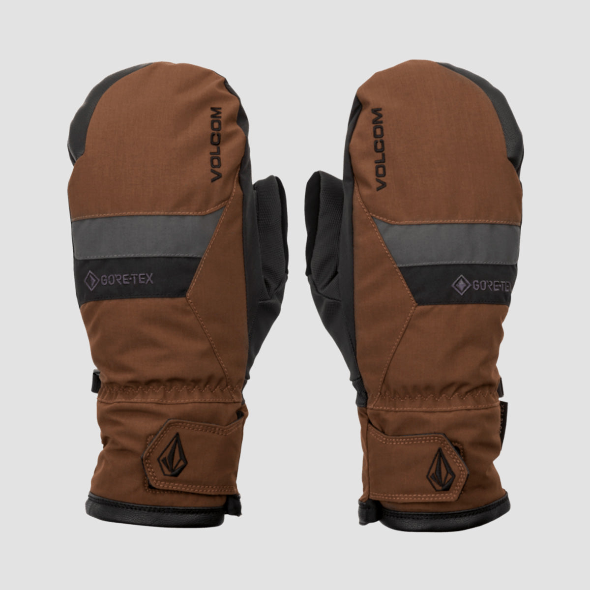 Volcom Stay Dry Gore-Tex Snow Mitts Brown