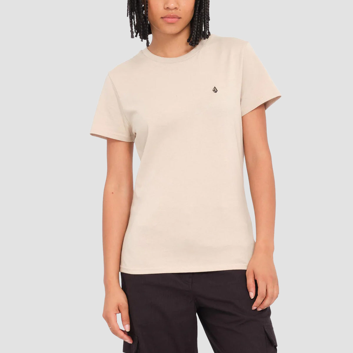 Volcom Stone Blanks T-Shirt Light Khaki - Womens