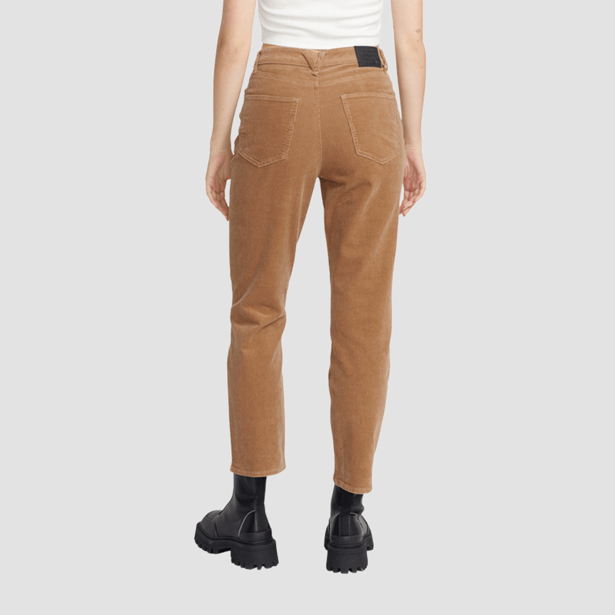 Volcom Stoned Straight Corduroy Pants Mocha - Womens