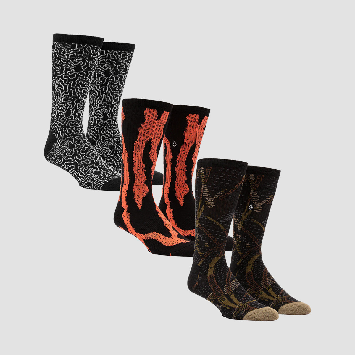 Volcom Stoney Socks 3 Pack Multi