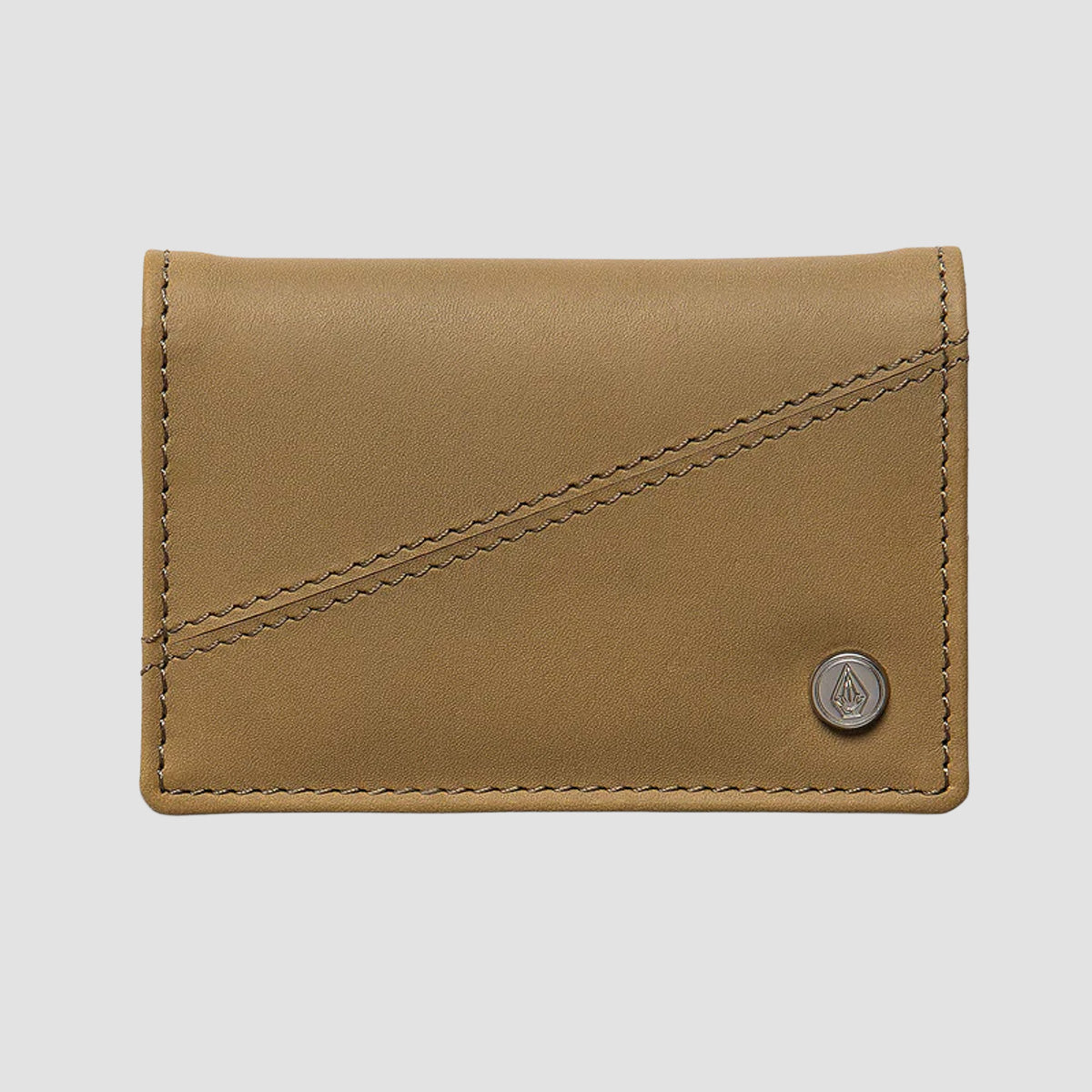 Volcom Straight Up Leather Cardholder Wallet Ermine