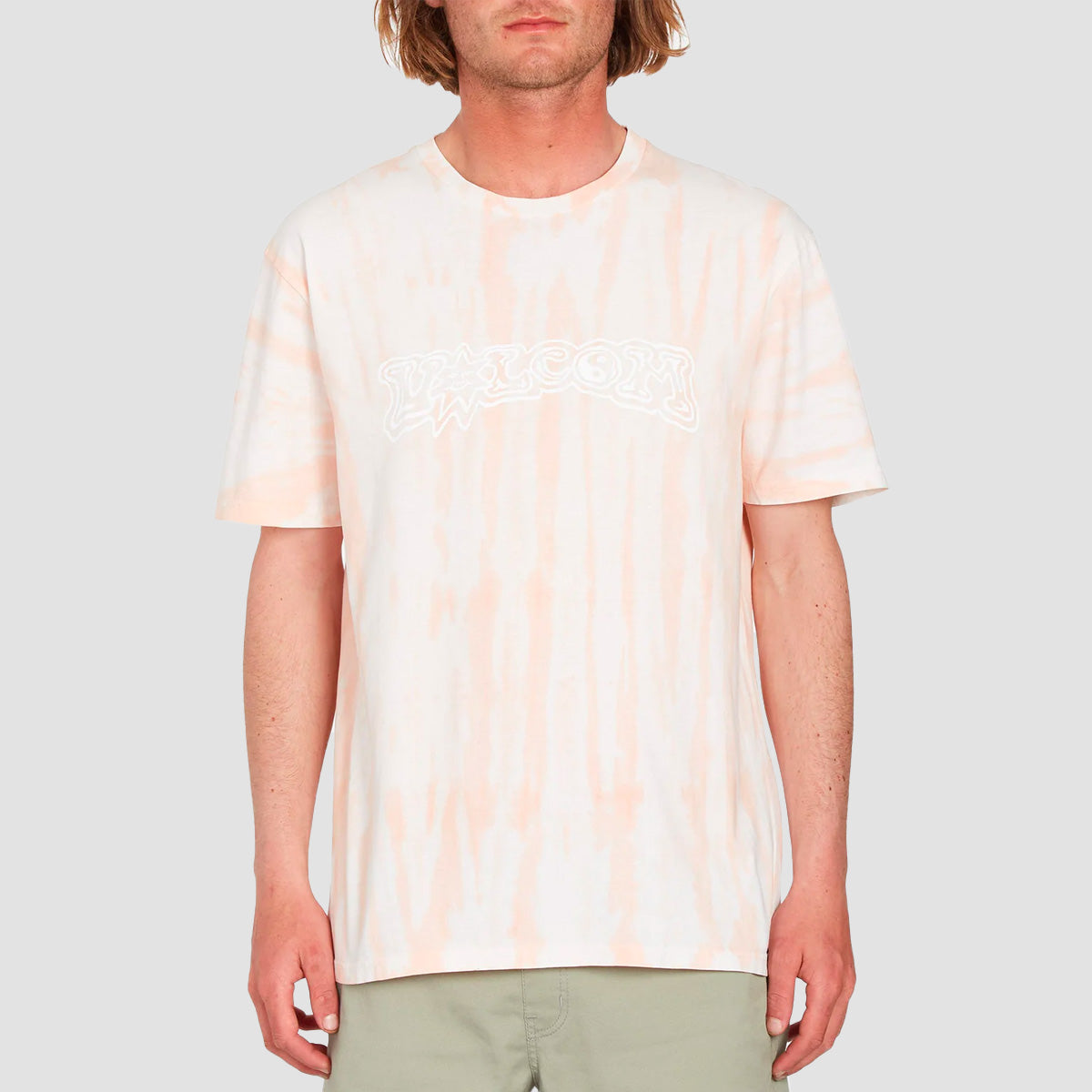 Volcom Trippin Dye T-Shirt Peach Bud