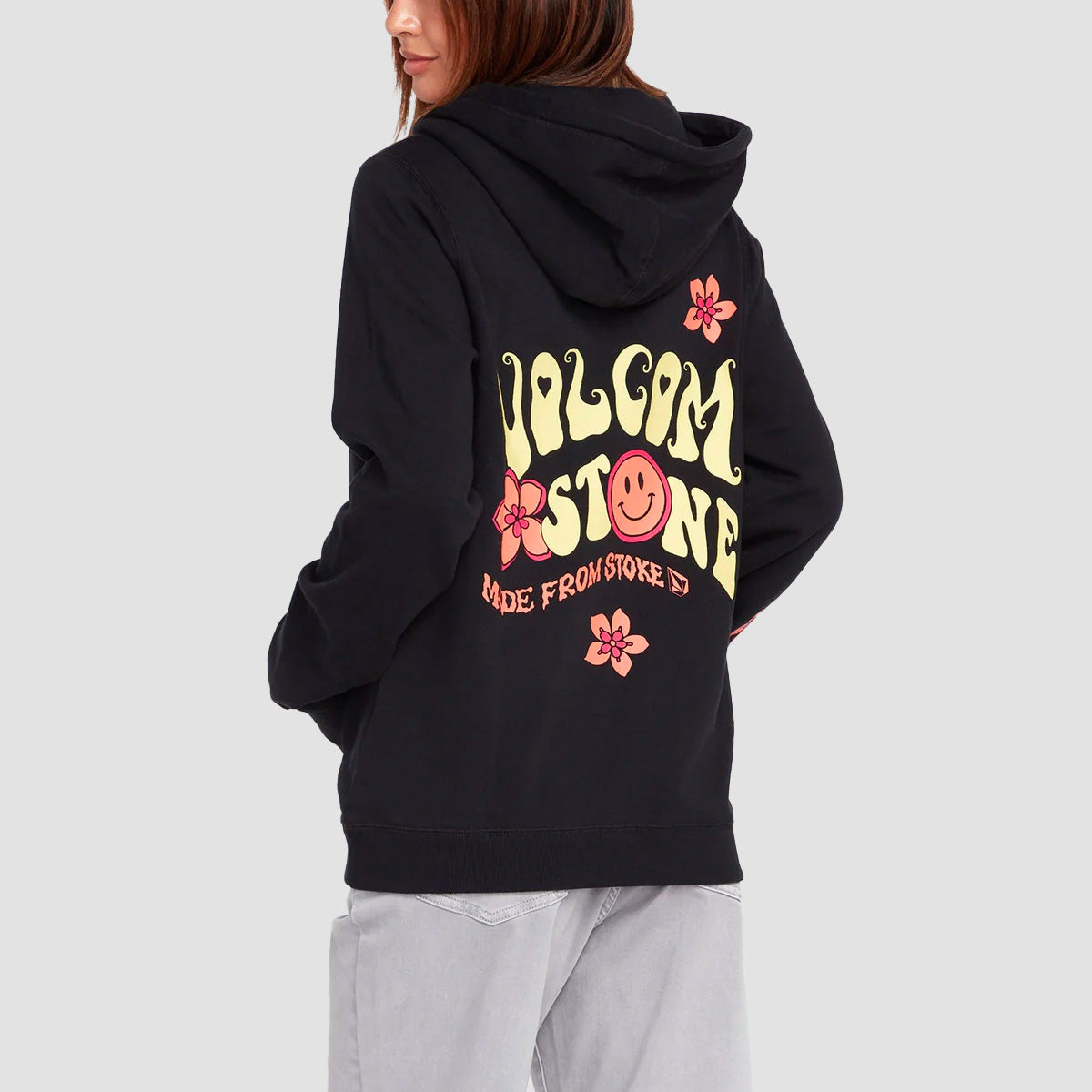 Volcom Truly Deal Pullover Hoodie Black - Womens