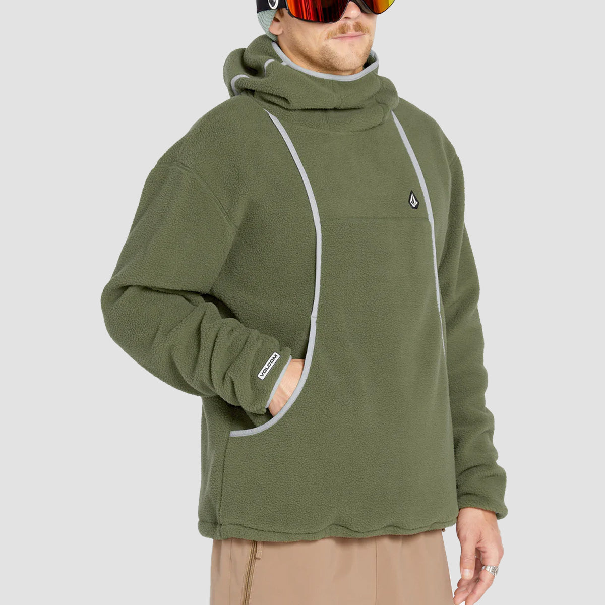 Volcom Untethered Balaclava Fleece Jacket Ivy