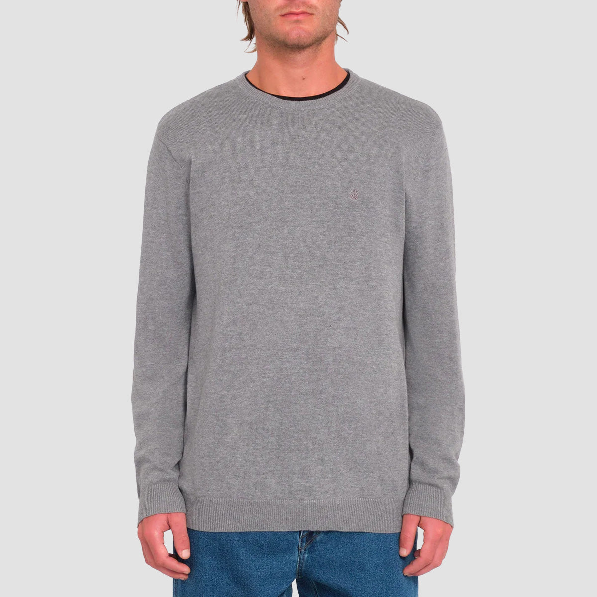 Volcom Uperstand Knit Sweatshirt Heather Grey