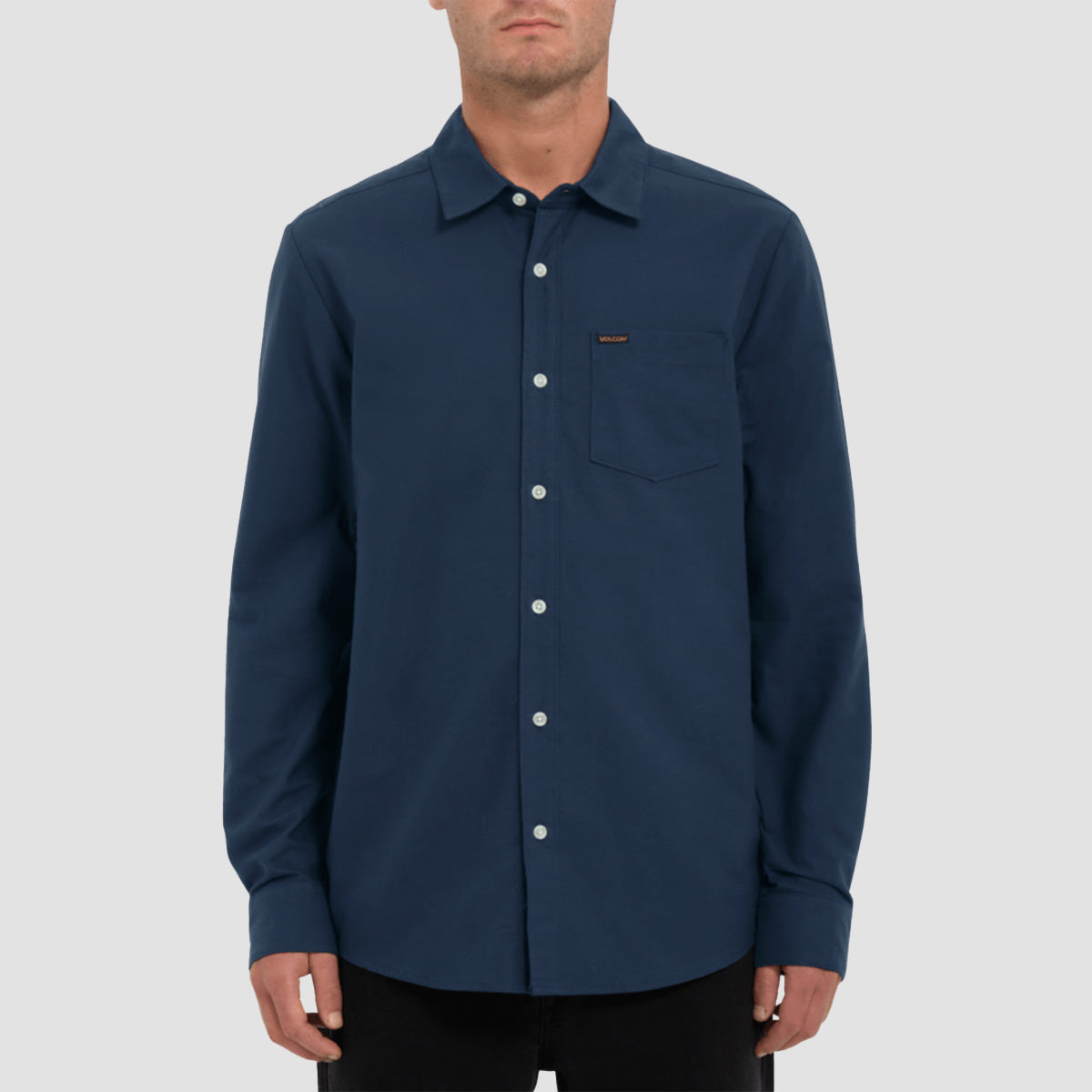 Volcom Veeco Oxford Longsleeve Shirt Navy