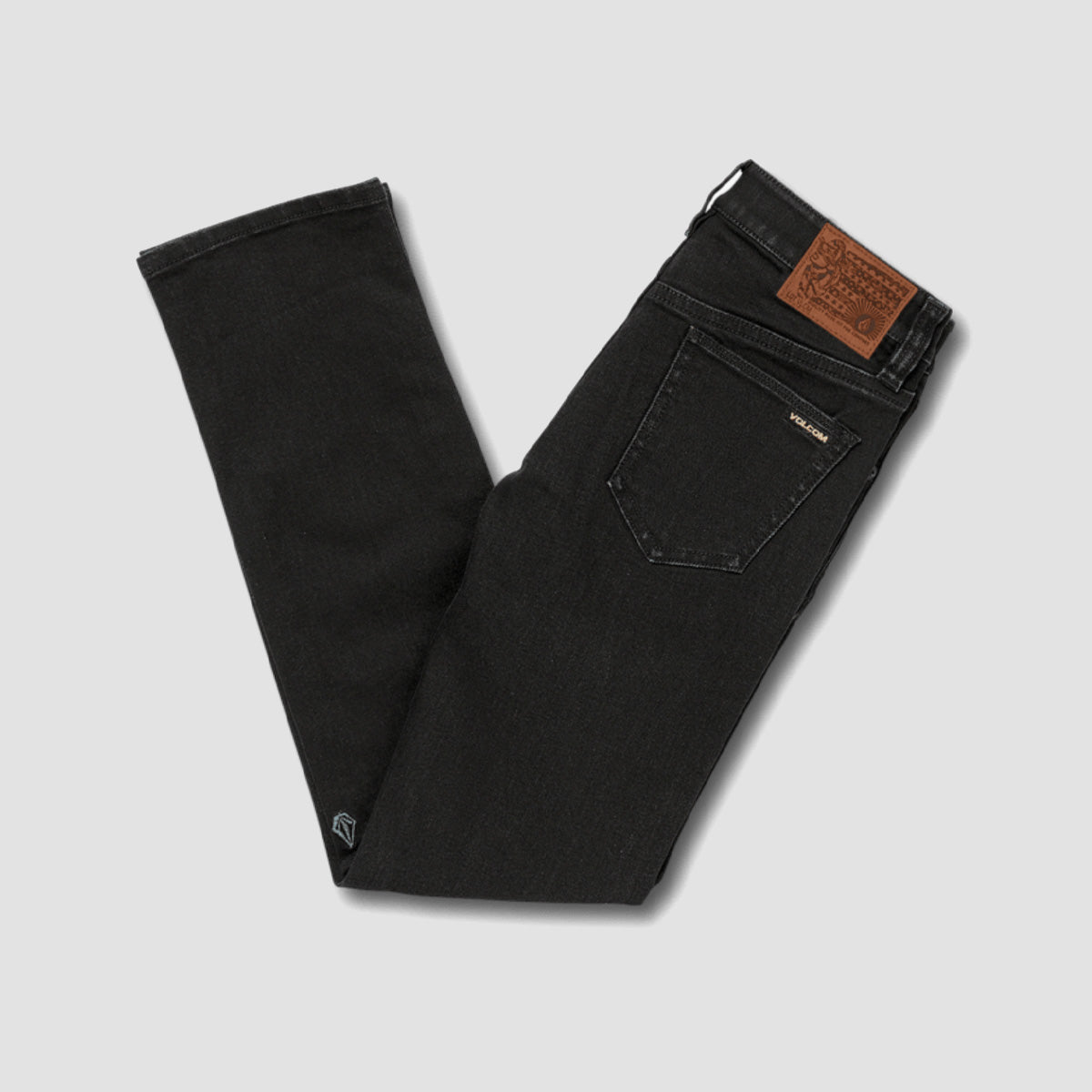 Volcom Vorta Slim Fit Jeans Black Out - Kids